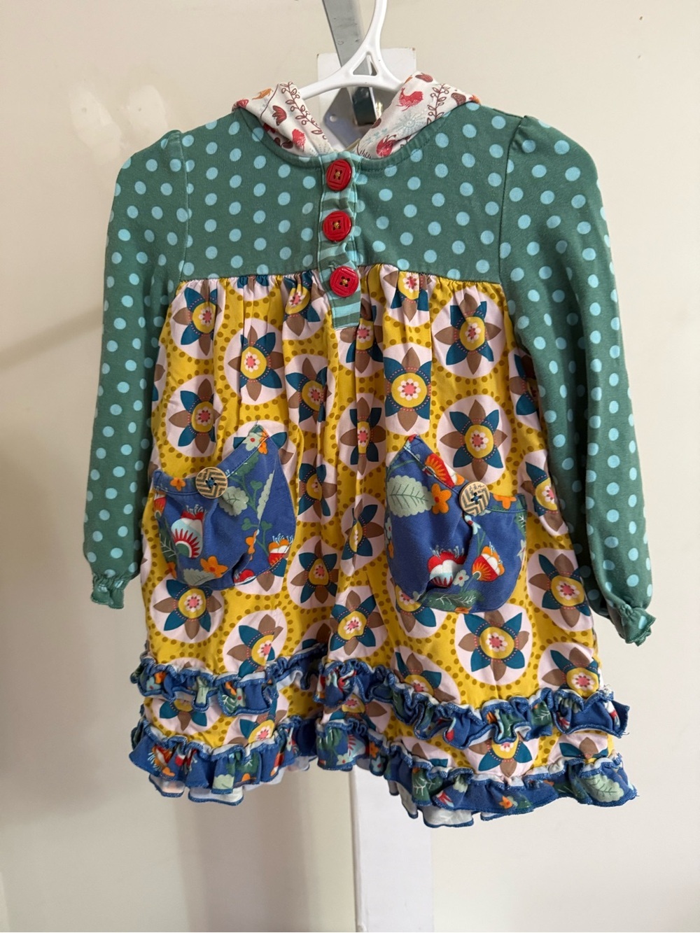 Matilda Jane Hooded Baby Bear Dress & Diaper Cover